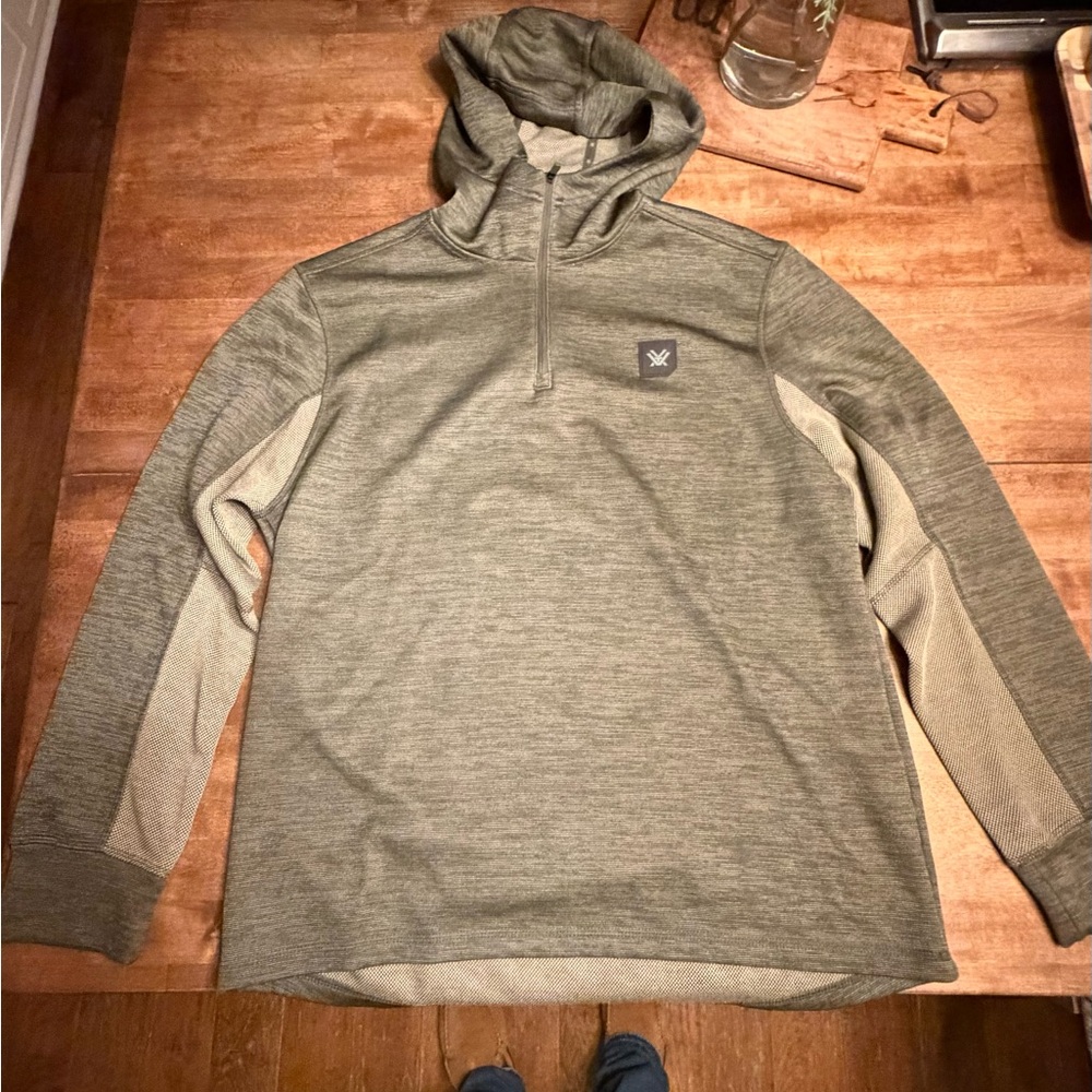 Men's Lightweight Hooded Pullover Sweatshirt - Olive Green
